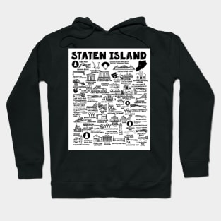 Staten Island Map Art Hoodie